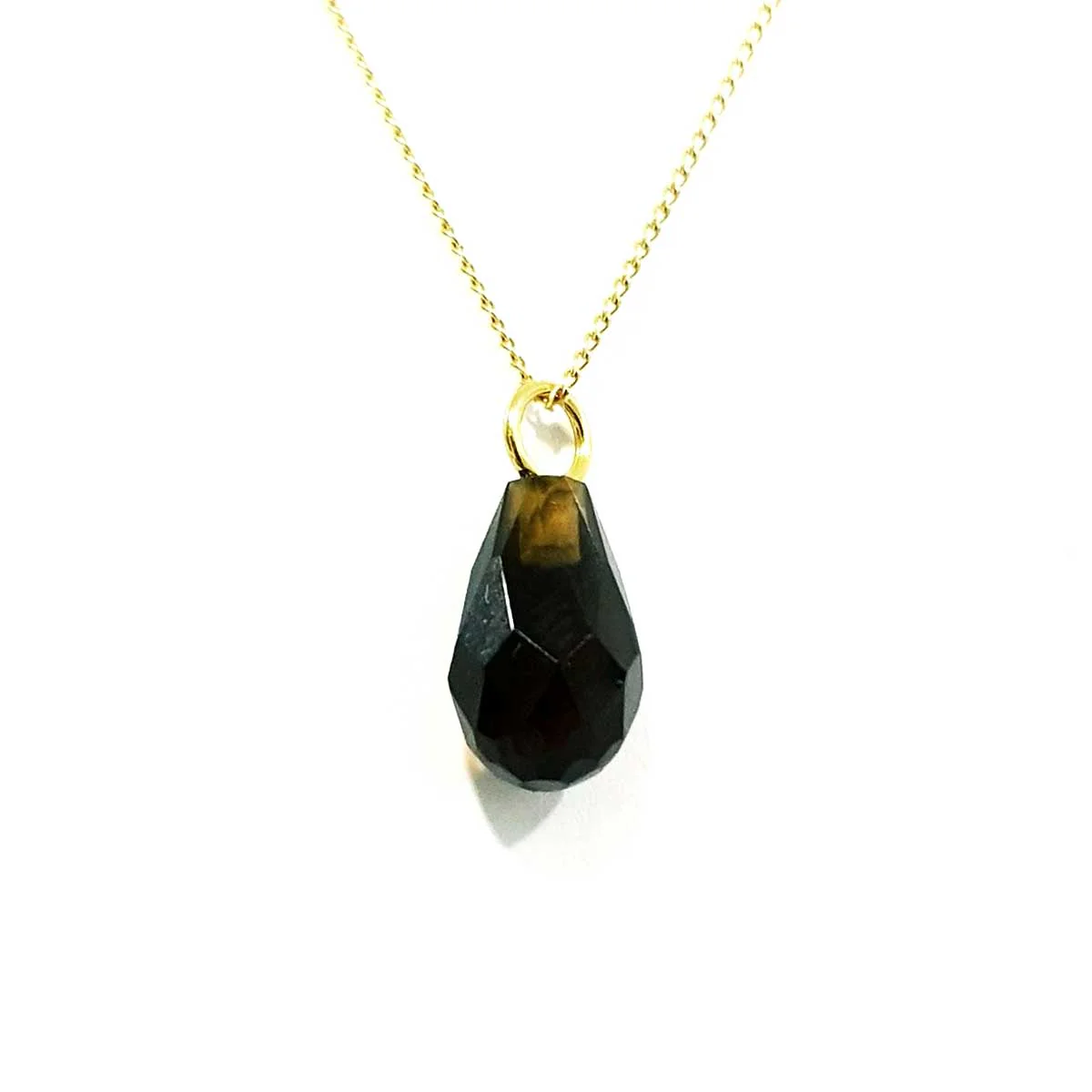 18K Pure Gold Stone Necklace