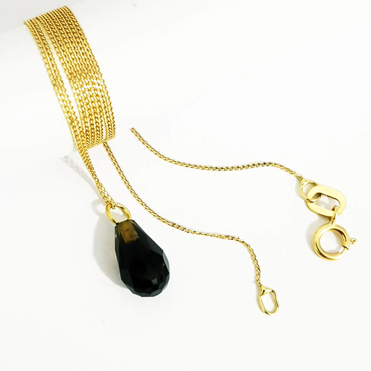 18K Pure Gold Stone Necklace - Image 3