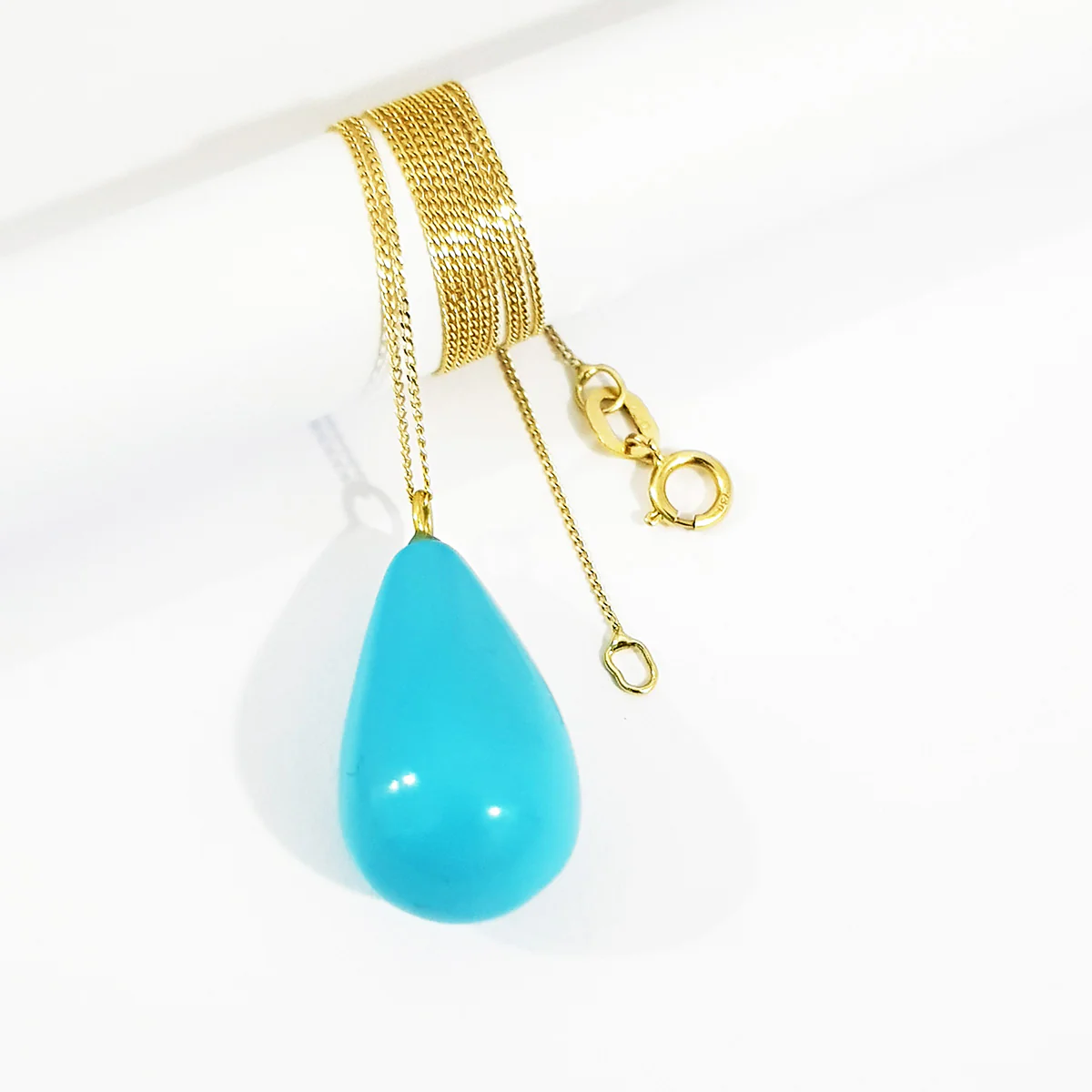 18K Pure Gold Stone Necklace - Image 3