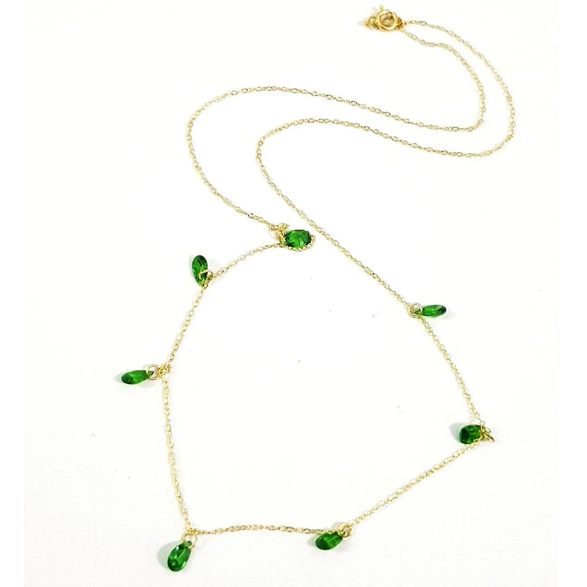 18K Pure Gold Stone Necklace - Image 3