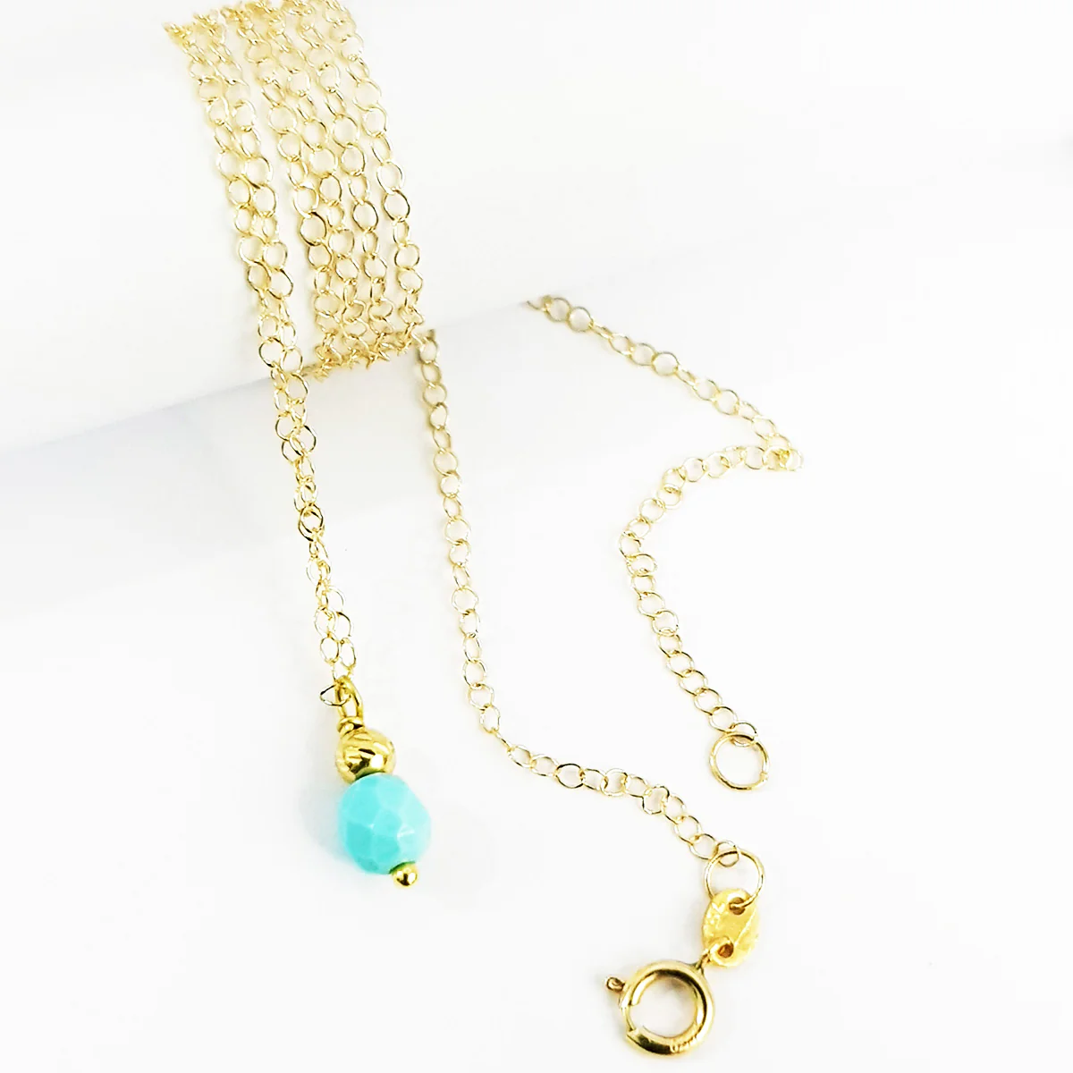 18K Pure Gold Swarski Necklace - Image 5