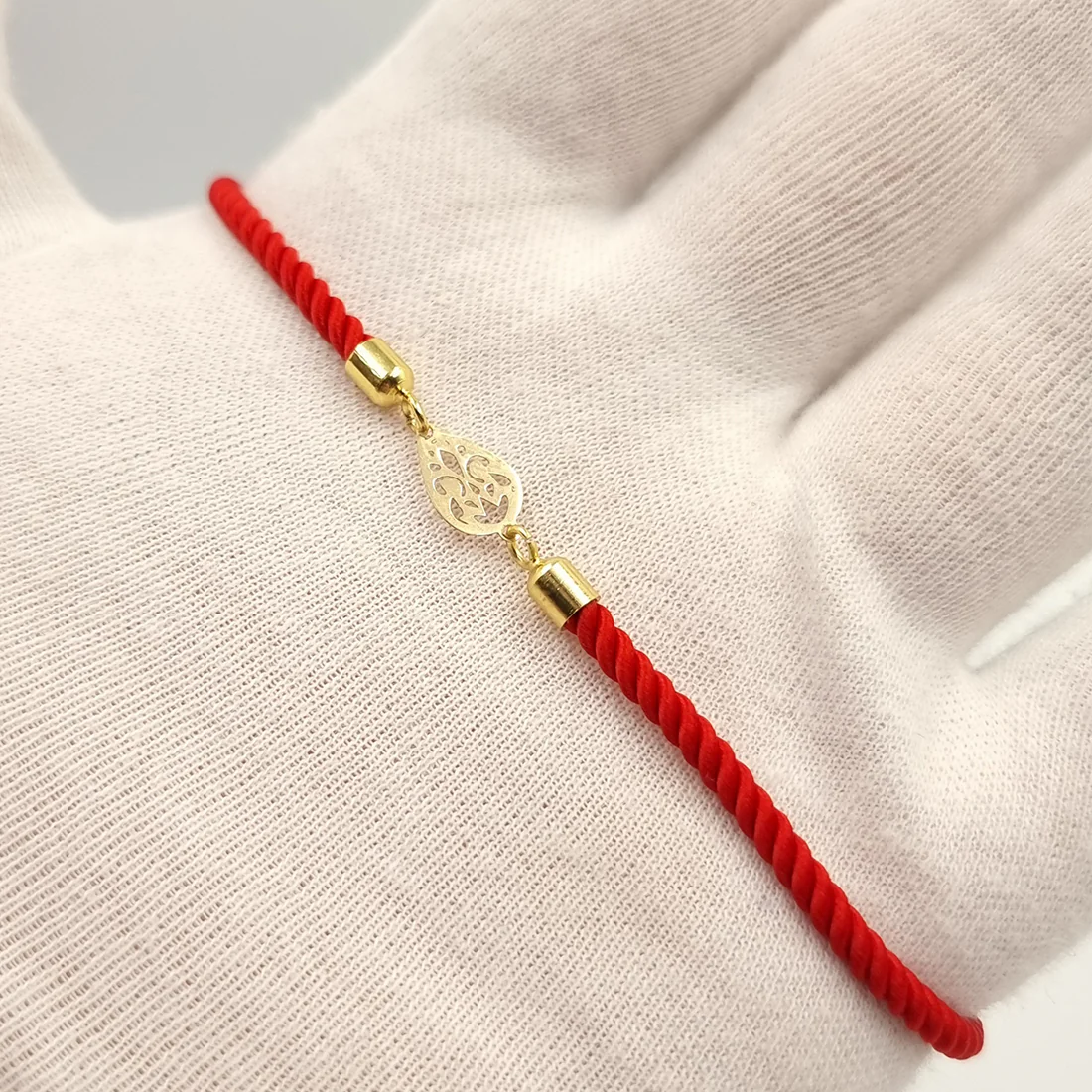 18K Pure Gold Thread Adjustable Bracelet - Image 6