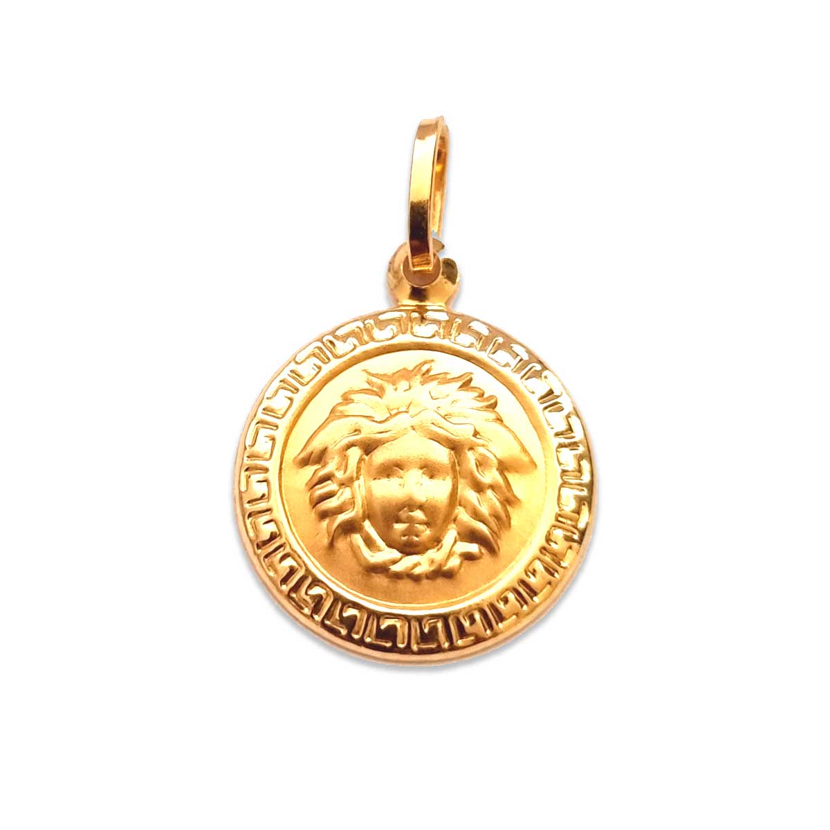 18K Pure Gold Versace Pendant Necklace - Image 2
