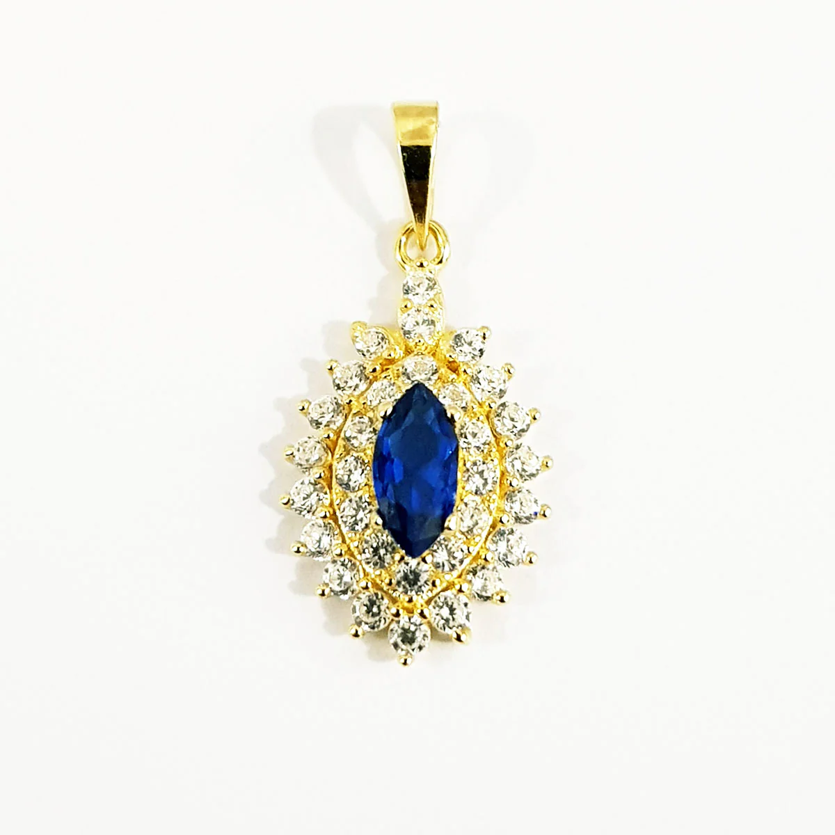 18K Pure Gold Zircon stone Necklace - Image 2