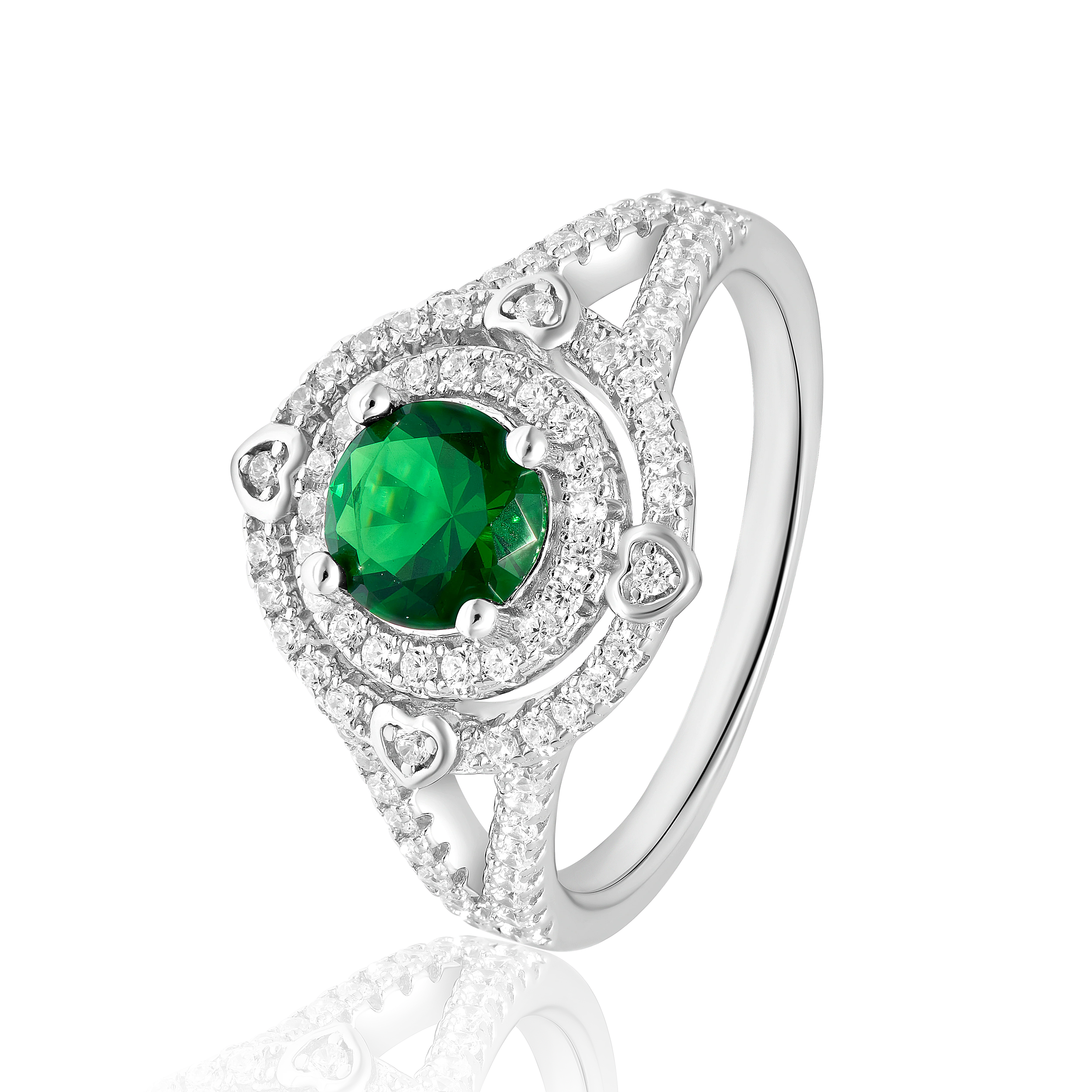 Real 925 Sterling Green Stone Silver Rings - Image 2