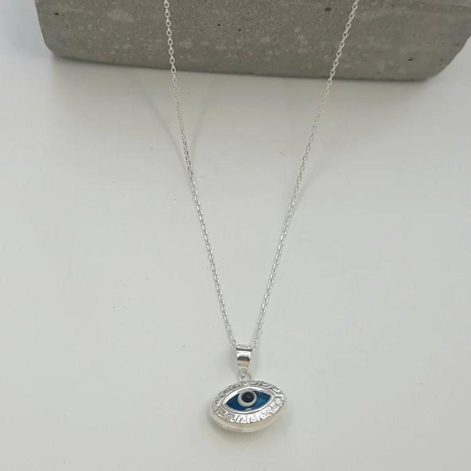 Real 925 Sterling Silver Eye Necklace - Image 2