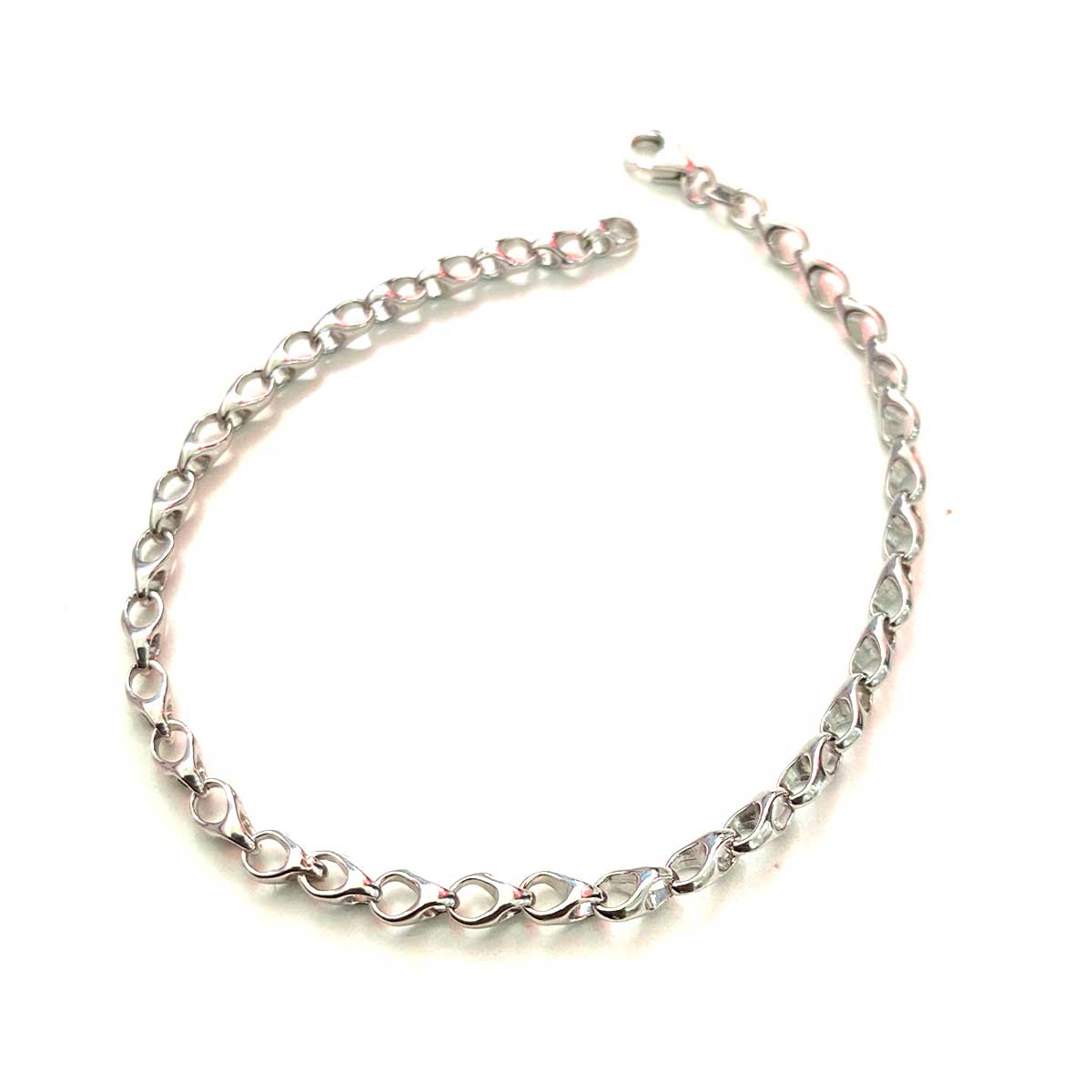 Real 925 Sterling Silver Rope Beads Bracelet